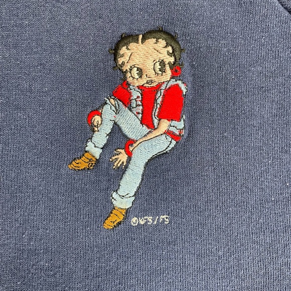 Vintage Betty Boop embroidered crewneck sweatshirt - Picture 4 of 6